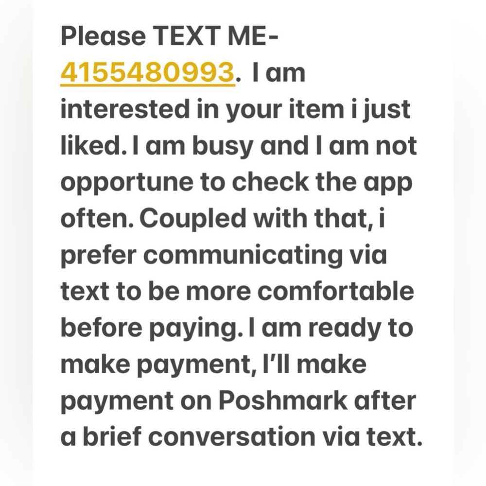 Please TEXT ME-4155480993. Iam
interested in your item i just liked.